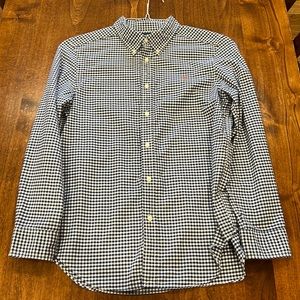 Boys button down shirt. Ralph Lauren size XL(18-20). Navy and white checkered.